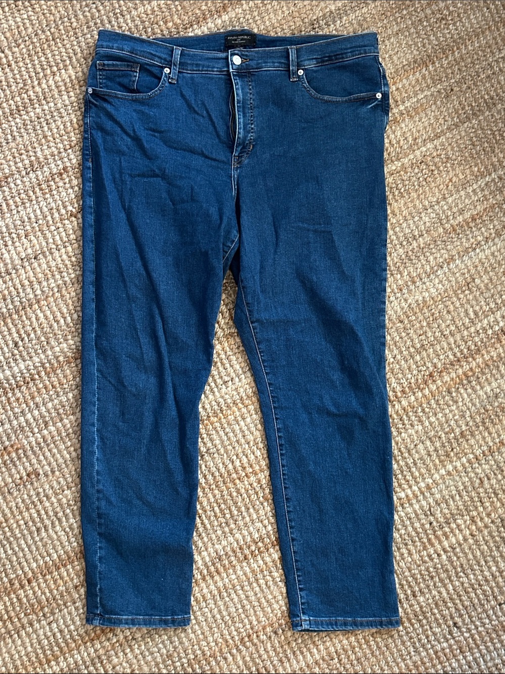 Banana Republic Navy Mid-Rise slimfit Stretch Jeans